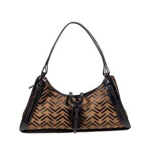 Via Spiga Black and Brown Handbag